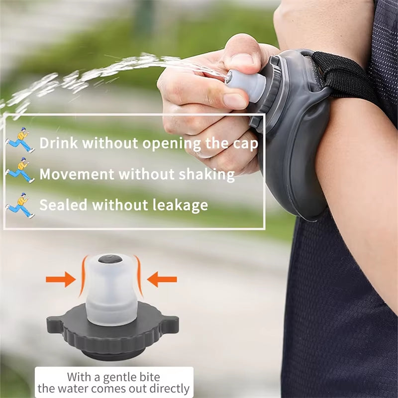 Adjustable Outdoor Portable Running Wrist Water Bottle for Fitness, Cycling, and Marathons