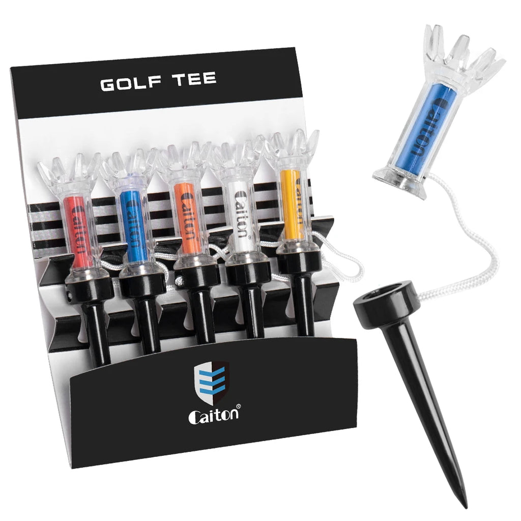 5-Piece Magnetic Plastic Golf Tee Set with 360° Bounce and Three Size Options – Premium Accessories for Enhanced Accuracy and Performance
